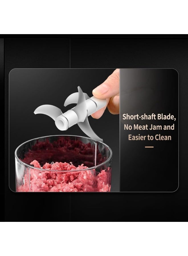 Excefore Food Processor With 3 Automatic Programs: Chopping, Pureeing, Blending, Dishwasher Safe Parts, Black, Metal Design, Durable And Easy To Clean - Image 3